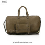 SUNSILK Premium Embossed Monogram Travel Duffle Bag – Olive Green