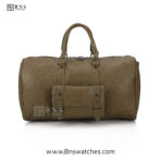 SUNSILK Premium Embossed Monogram Travel Duffle Bag – Olive Green - Image 2