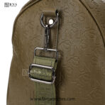 SUNSILK Premium Embossed Monogram Travel Duffle Bag – Olive Green - Image 14