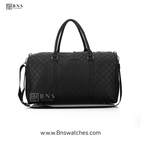 Louis Vuitton Damier Infini Keepall Bandoulière - Matte Black Luxury Duffle Bag