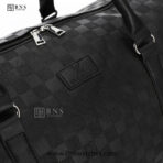Louis Vuitton Damier Infini Keepall Bandoulière - Matte Black Luxury Duffle Bag - Image 8