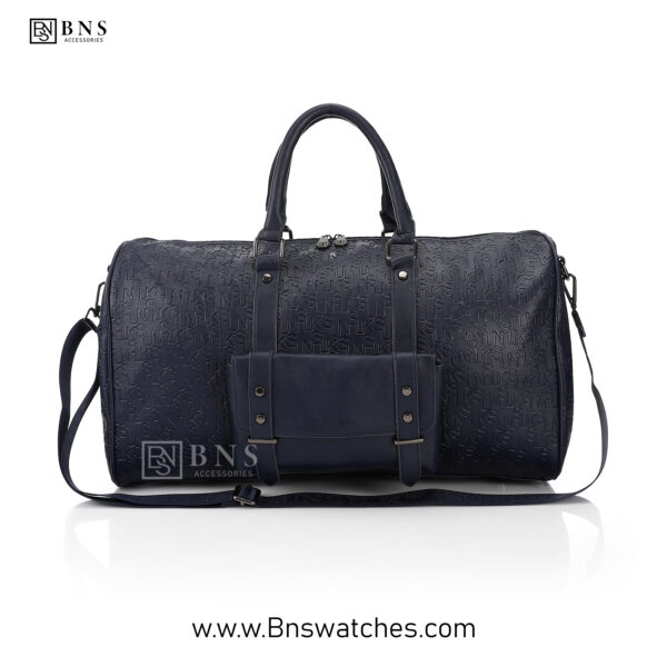 Sunsilk Embossed Monogram Travel Duffle Bag - Navy Blue
