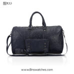 Sunsilk Embossed Monogram Travel Duffle Bag - Navy Blue - Image 3