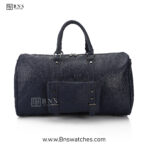 Sunsilk Embossed Monogram Travel Duffle Bag - Navy Blue - Image 5