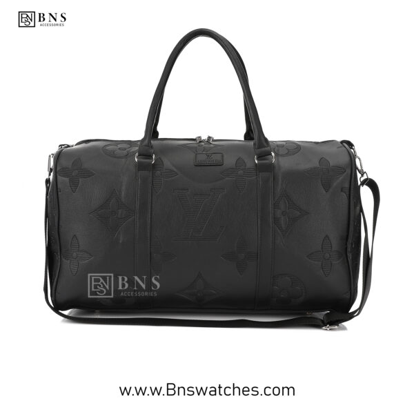 Louis Vuitton Monogram Empreinte Leather Keepall Bandoulière Duffle Bag – Black