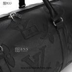 Louis Vuitton Monogram Empreinte Leather Keepall Bandoulière Duffle Bag – Black - Image 8