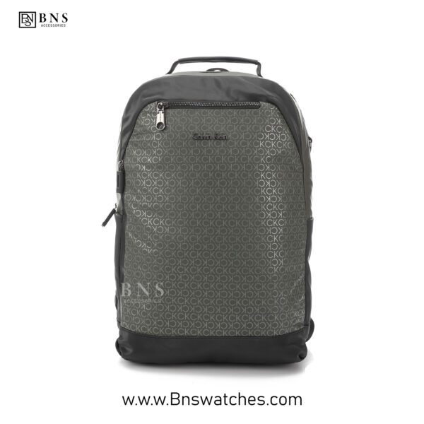 Calvin Klein Jeans Monogram Pattern Urban Backpack - Olive/Black