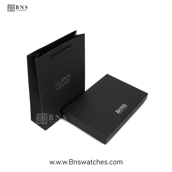 BOSS Men's Grained Leather Wallet and Card Holder Set