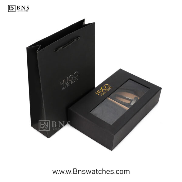 Hugo Boss Men’s Reversible Leather Belt and Wallet Set with Card Holder