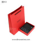HUGO BOSS Saffiano Leather Bifold Wallet with Textured Panel