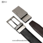 Hugo Boss Reversible Leather Belt Set with Interchangeable Buckles - Image 10