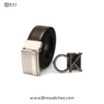 Calvin Klein Reversible Leather Belt with Two Interchangeable Buckles - Image 4