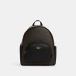 Court Backpack In Signature Canvas (Gold_Walnut_Black)