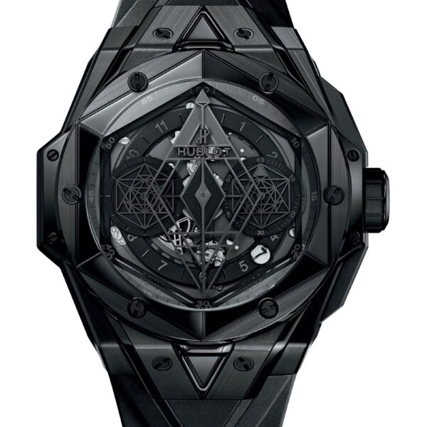 HUBLOT Sang Bleu II All Black Super Clone Swiss Machine 45mm