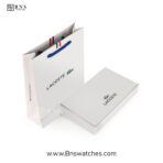 Lacoste Men's Leather Bi-Fold Wallet & Card Holder Set