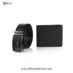 Lacoste Men's Executive Set – Textured Leather Bi-Fold Wallet & Automatic Buckle Belt - Image 13