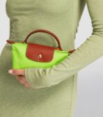 Le Pliage Original Pouch with handle Green Light - Image 4