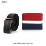 Tommy Hilfiger Signature Leather Belt & Tri-Tone Bifold Wallet Set - Image 7