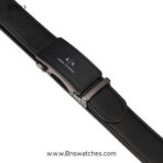 Armani Exchange Men’s Black Leather Automatic Ratchet Belt - Image 5